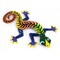 13” Gecko Wall Hanging Multi-color Recycled Metal Art for Tropical Home or Outdoor Space